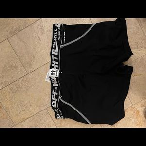 COPY - Womens off- white compression shorts